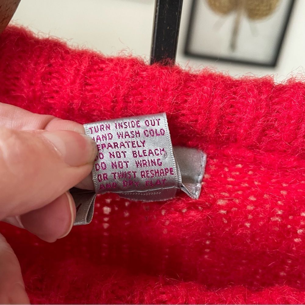 Vintage 80s 1980s Rafael Acrylic Mohair Biplane Airplane Novelty Sweater M - Picture 10 of 10